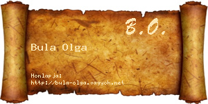 Bula Olga névjegykártya