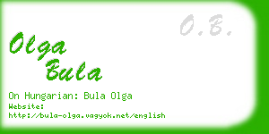 olga bula business card